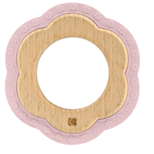 Mordedor de silicone e madeira