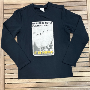 CAMISETA AZUL MANGA LONGA