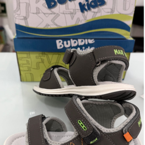 SANDÁLIA CASUAL CINZA COM VERDE