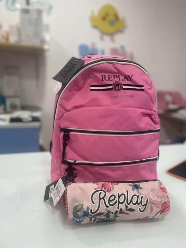 Kit Escolar Replay Infantil Rosa