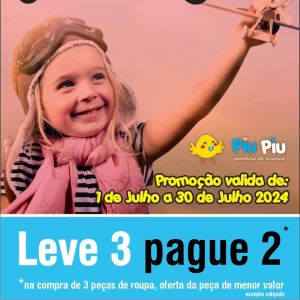 Piu Piu Marinha Grande Promoção de Julho